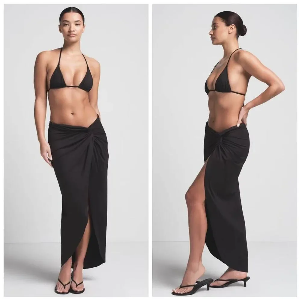 Skims Sarong Skirt Black Sz 3X